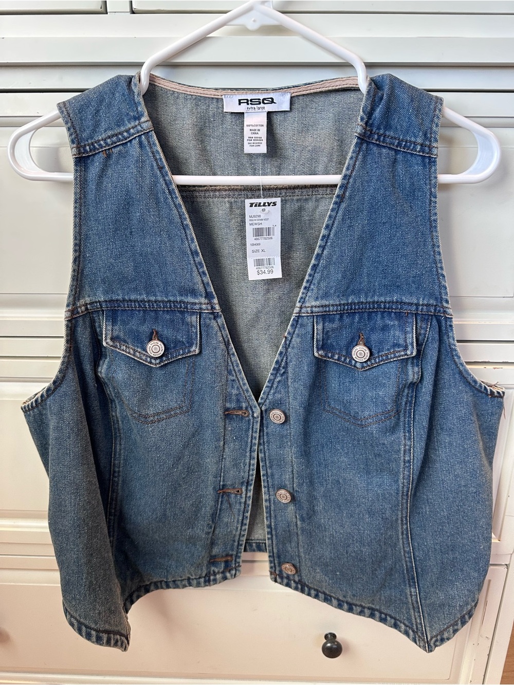 RSQ Denim Vest in Blue